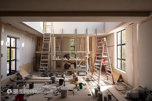 建筑裝潢現(xiàn)場 工地上的室內(nèi)裝修細(xì)節(jié)與安全管理